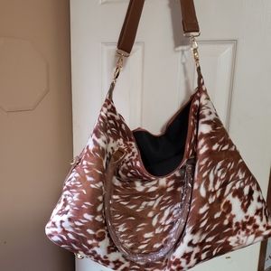Faux Cow Fur Travel Bag